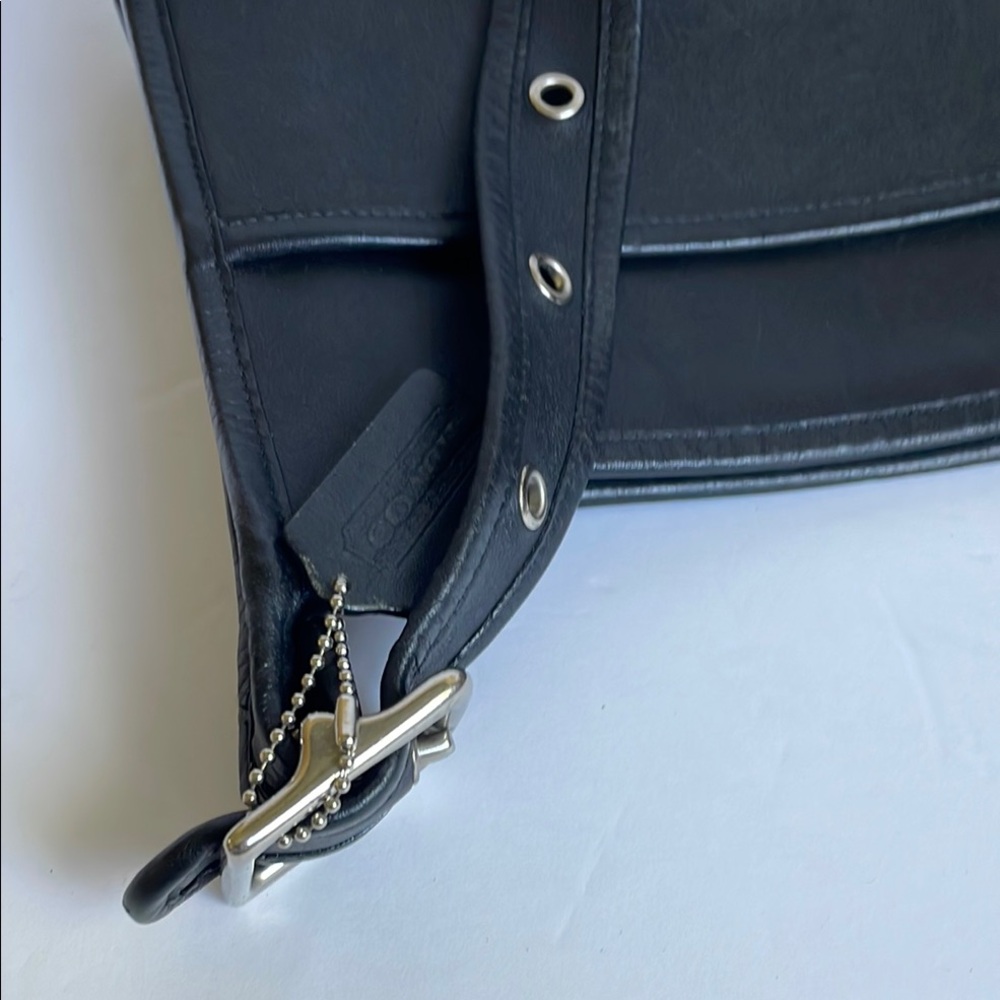 Coach 9966 Black Crossbody Bag Janice Legacy Bag with silver hardware - Picture 4 of 7